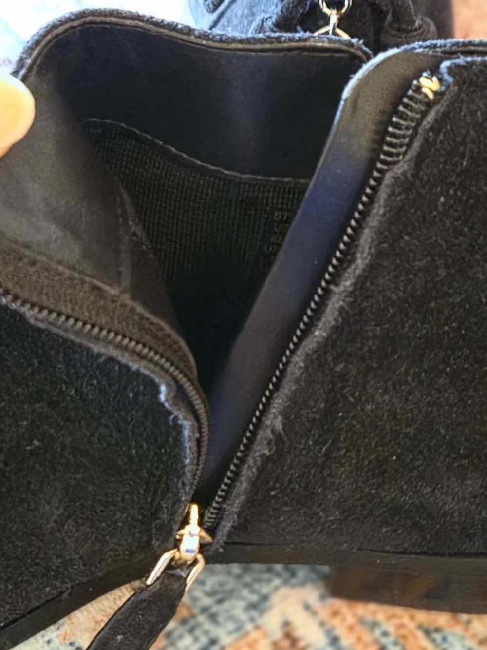 KATE SPADE ♠️ Black Suede Ankle Booties with Side Zip